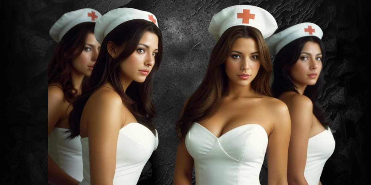 Stripperin als Krankenschwester